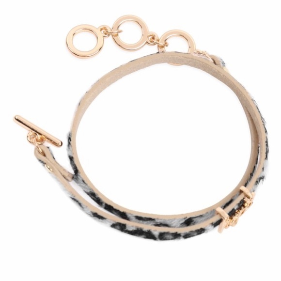 Inspirational Gray Leopard “Hope” Wrap Bracelet w/ Adjustable Length - Picture 4 of 6